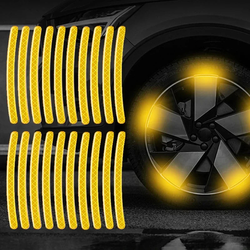 20pcs Adesivo Refletivo para Roda de Carro