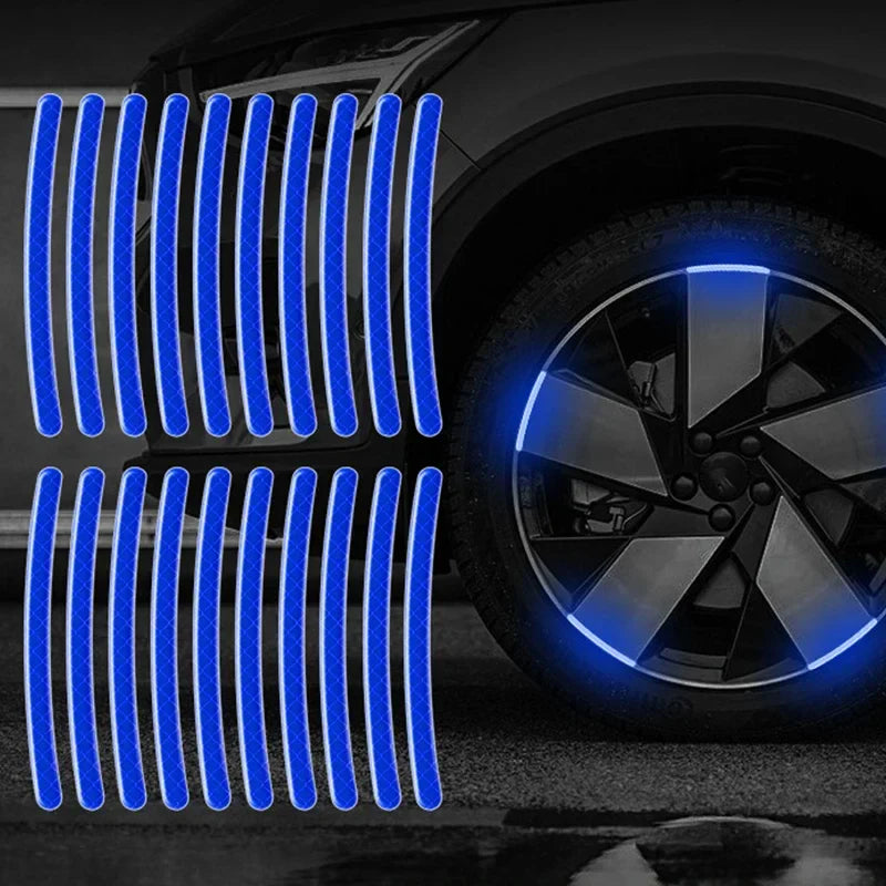 20pcs Adesivo Refletivo para Roda de Carro