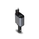Carregador Veicular 4 em 1 com Cabos Retráteis